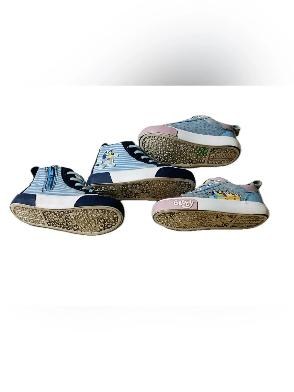 2 Pair Bluey Bingo Glitter Sneakers Girl’s  Toddler Size 10